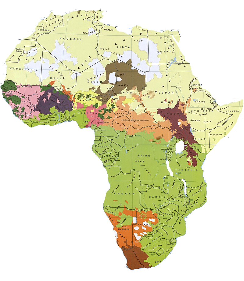 Africahead logo ethnicity map